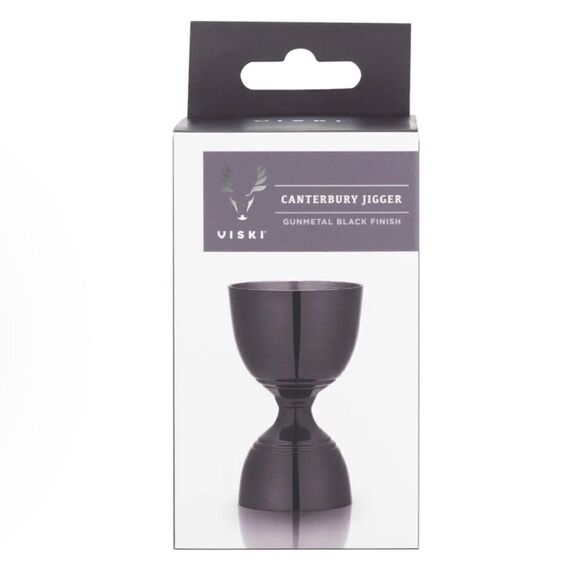 Viski Gunmetal Black Canterbury Jigger New Father’s Day Gift Ideas - Picture 1 of 5